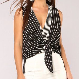 Fashion Nova More Than Just Stripes Top Sz: XL